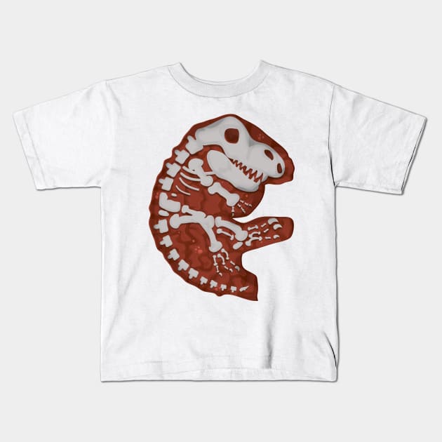 Dinosaur Bones Kids T-Shirt by nickemporium1